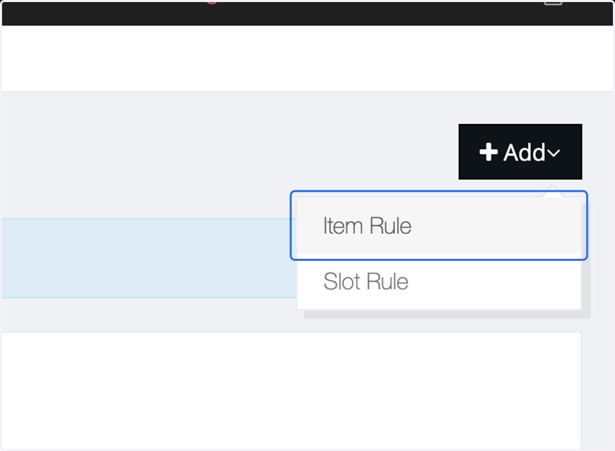 Click on Item Rule