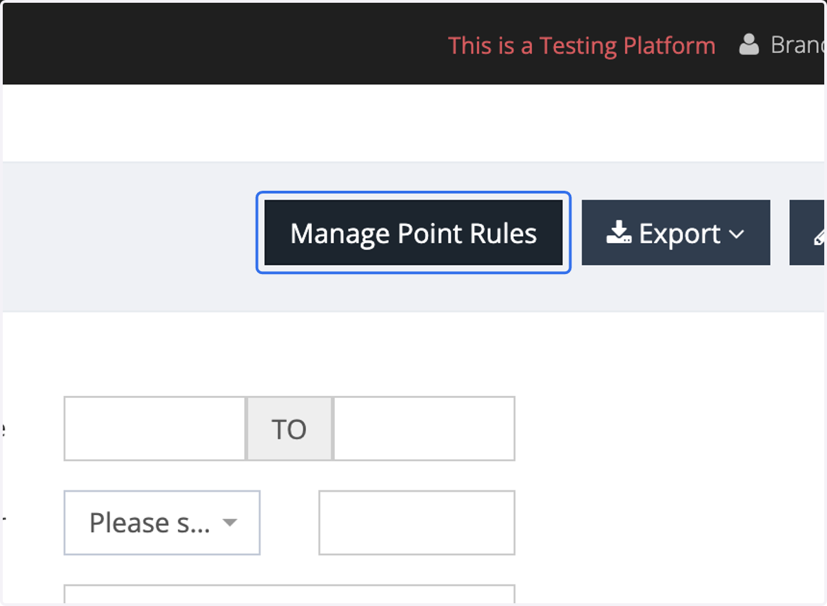 Click on Manage Point Rules