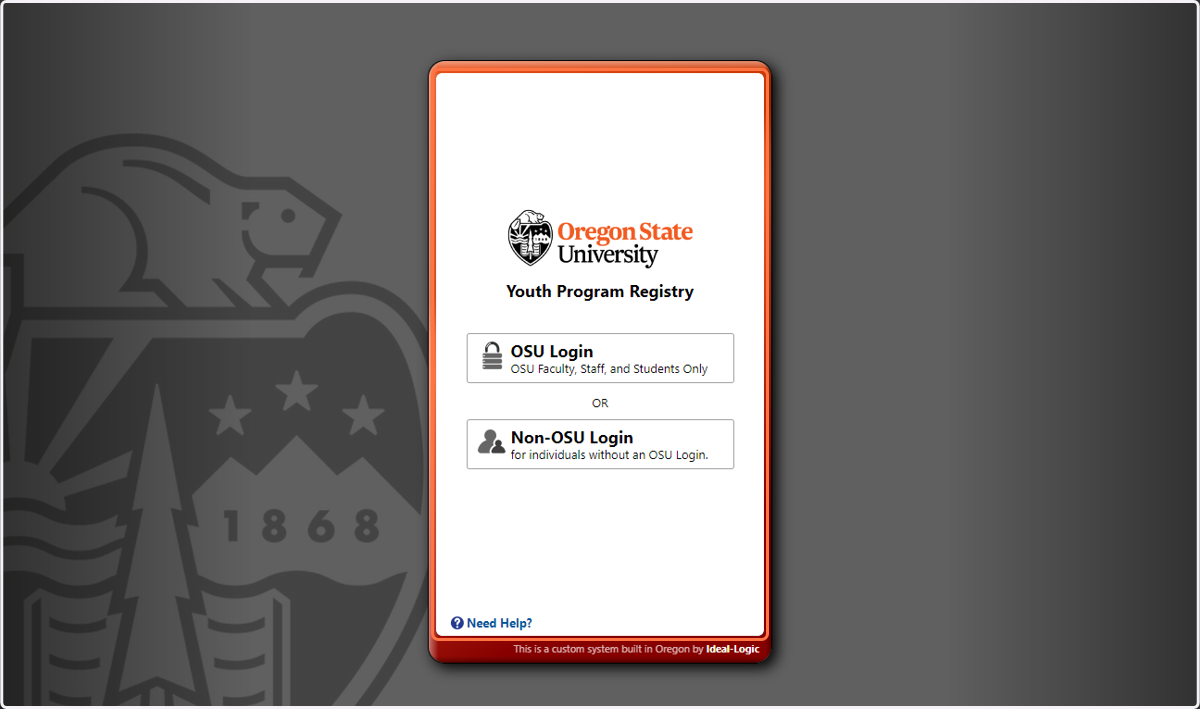 Select OSU Login or Non-OSU Login and enter your login credentials