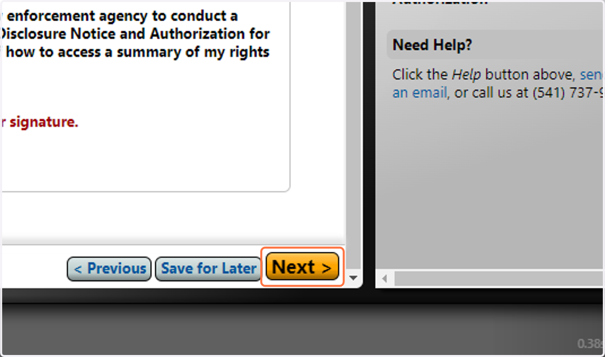 Click on Next >