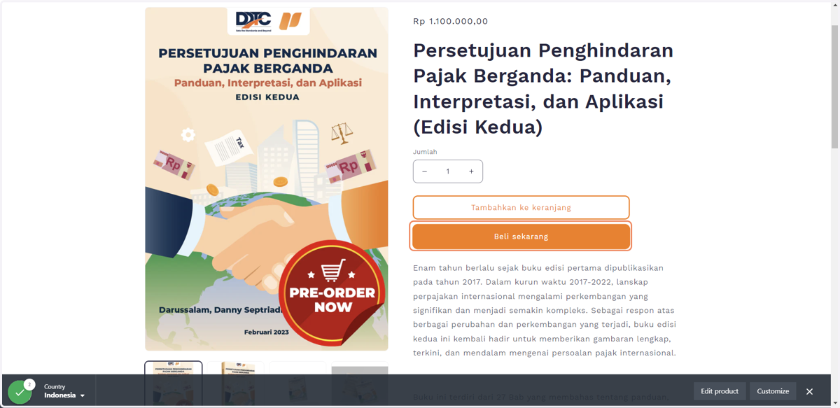 Klik "Beli Sekarang" untuk membeli buku tersebut atau "Tambahkan ke Keranjang" untuk memasukkannya ke keranjang belanja. Anda akan diarahkan ke halaman pembayaran.