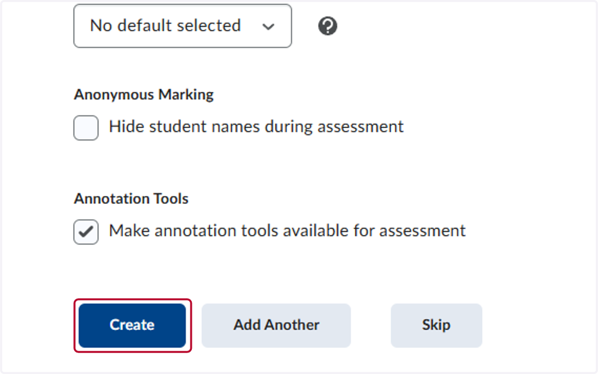 Click on Create