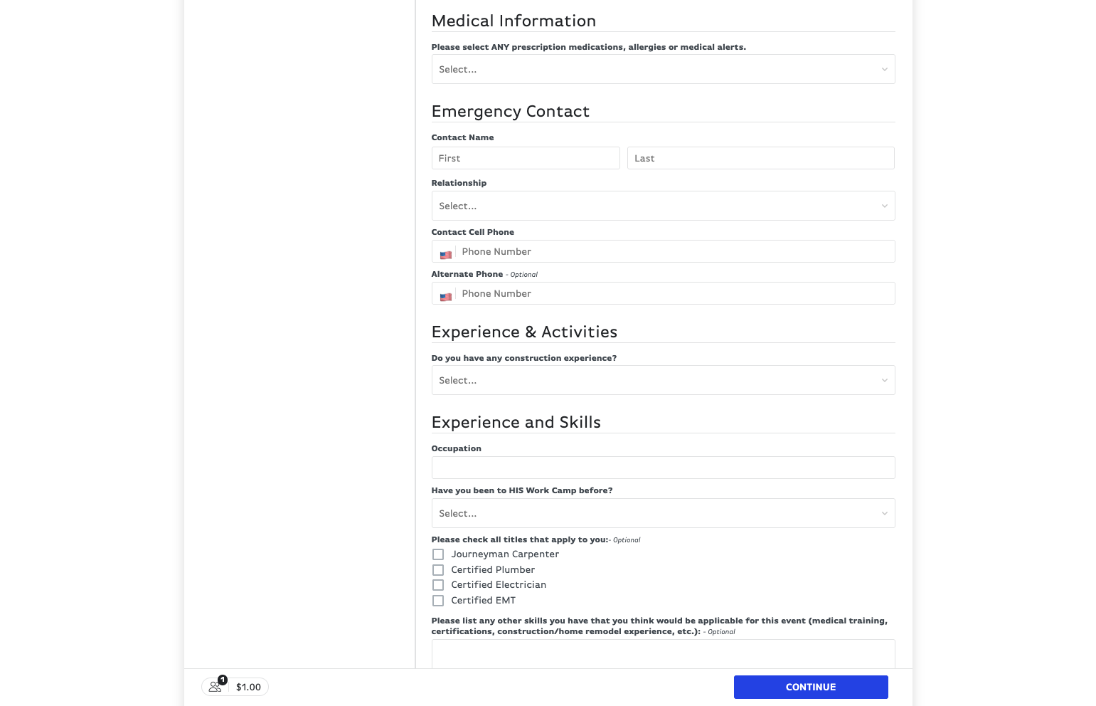 Please indicate any medical alerts.