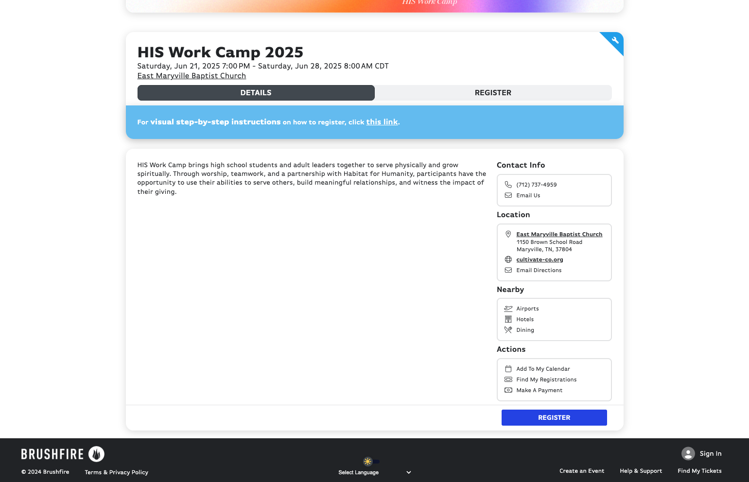 Click on REGISTER