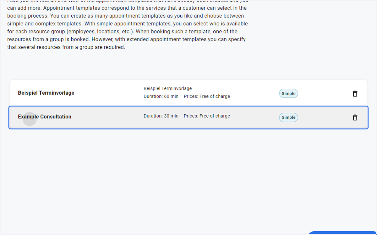 Select Example Consultation