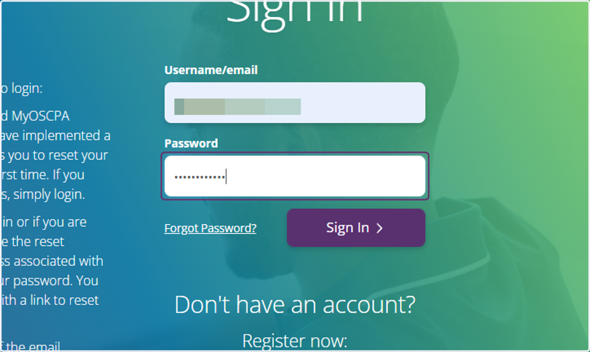 Type In password