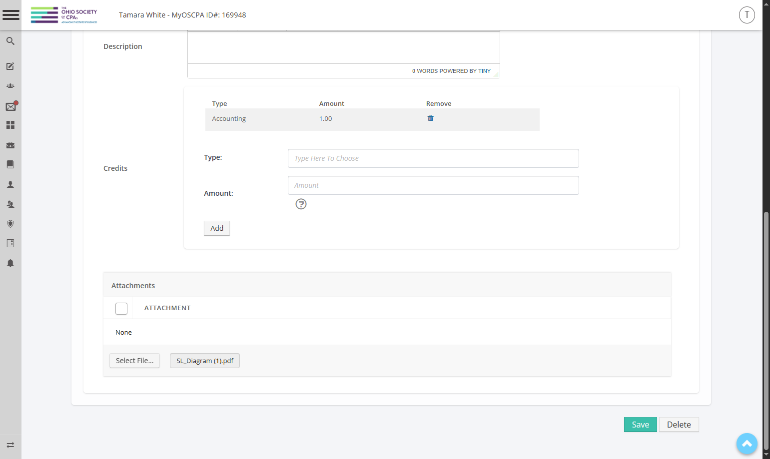 Click on "Select File" to upload a copy of the certificate.