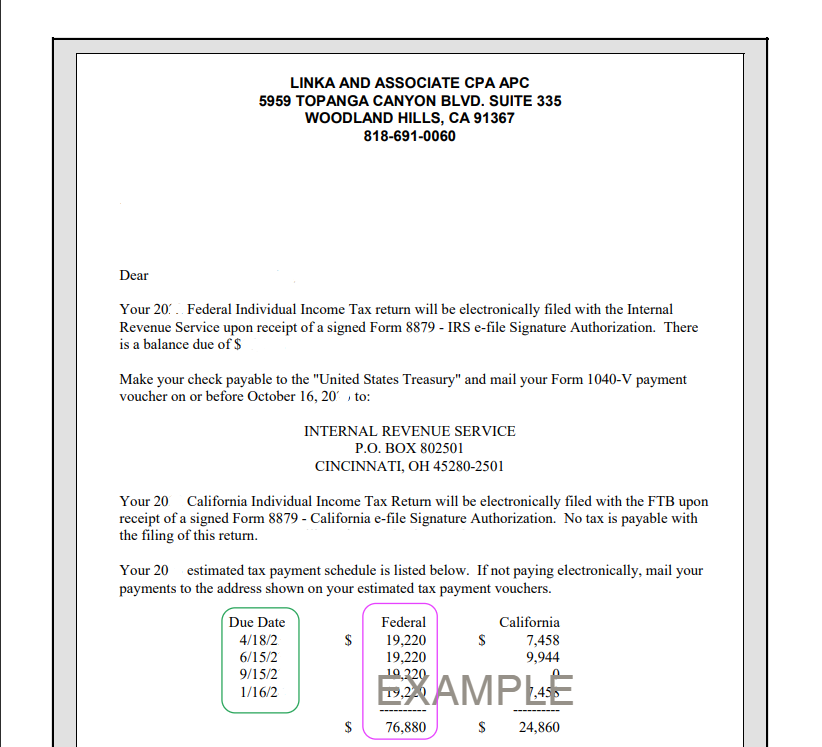 Look at your Tax Letter