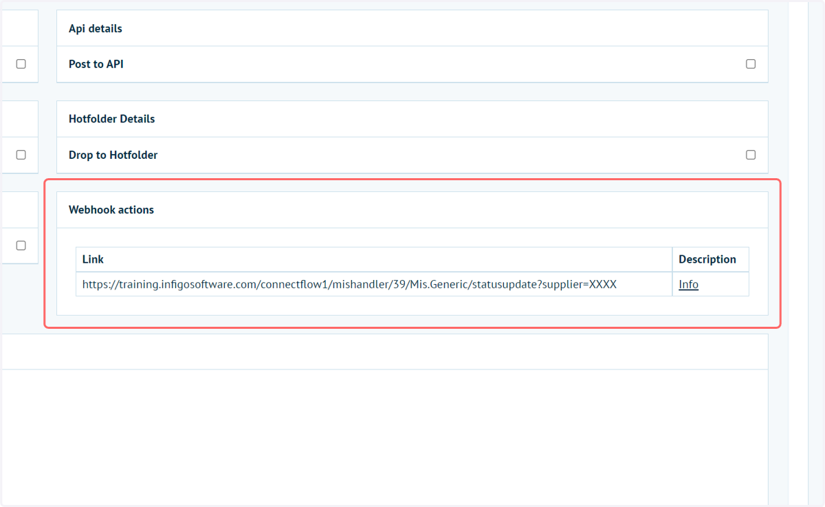Webhook actions…
