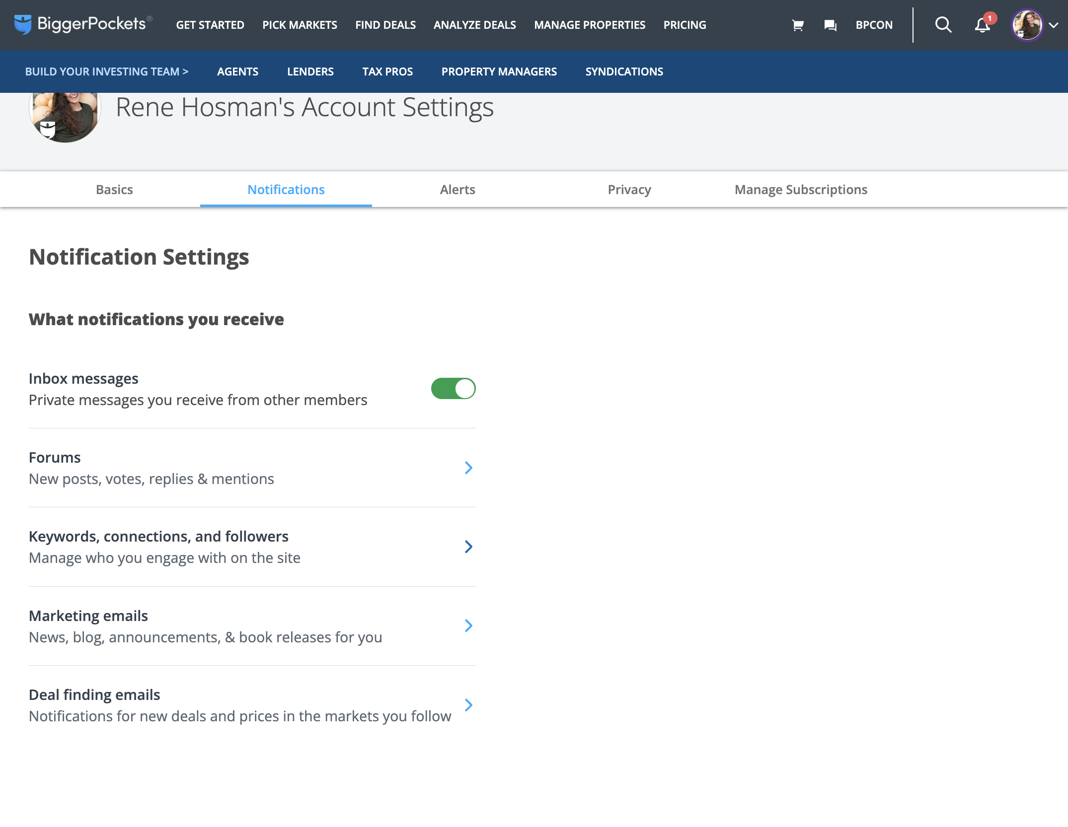 Click on Keywords, connections, and followers…