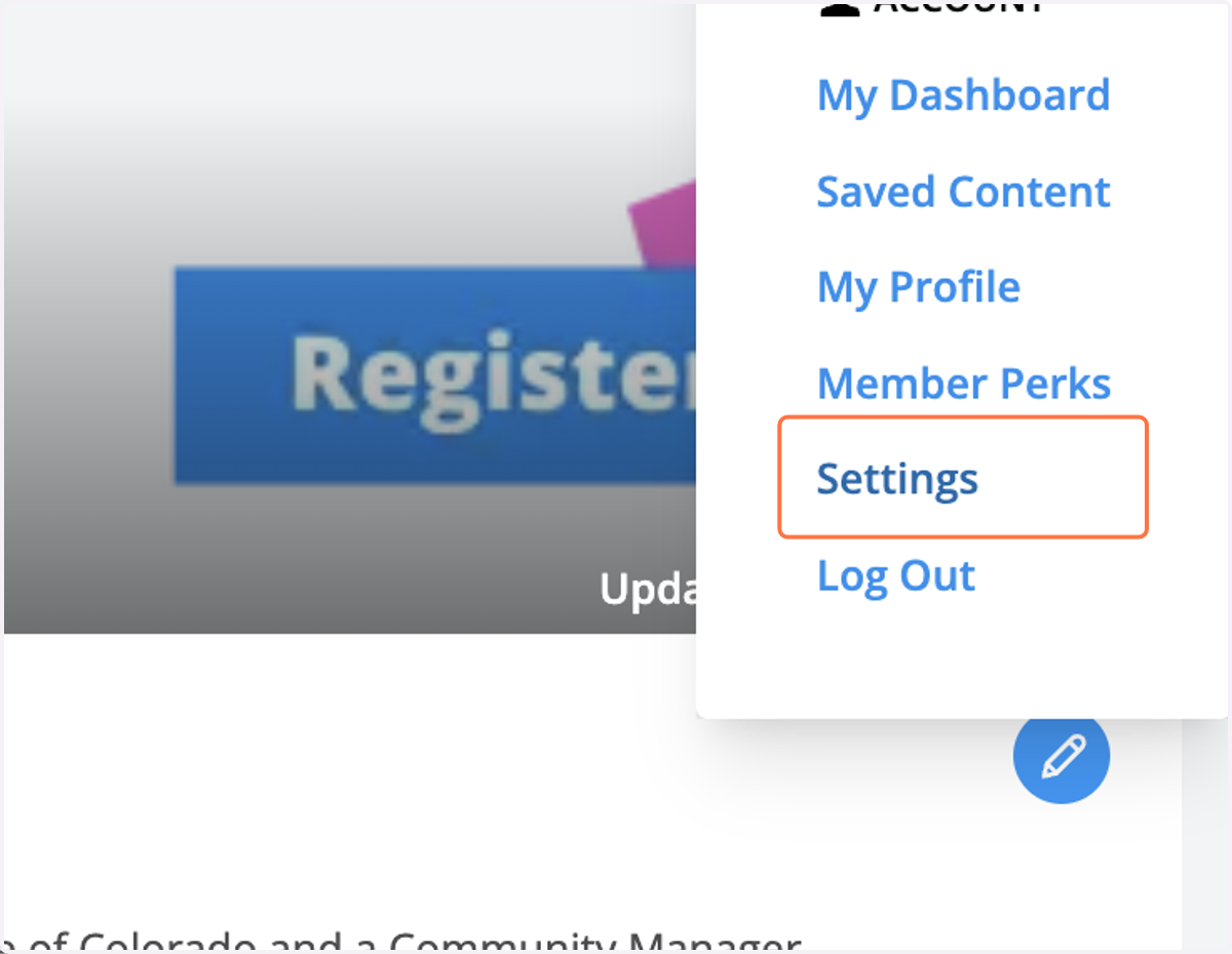 Click on Settings
