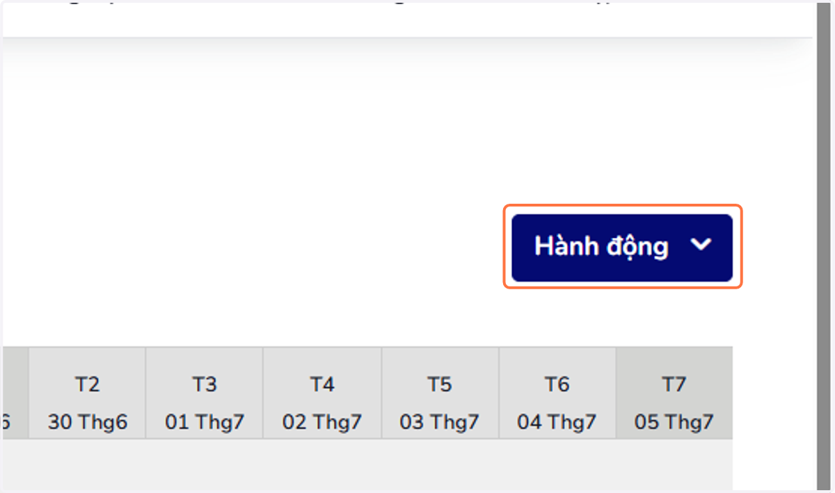 Nhấp vào 'Hành động'