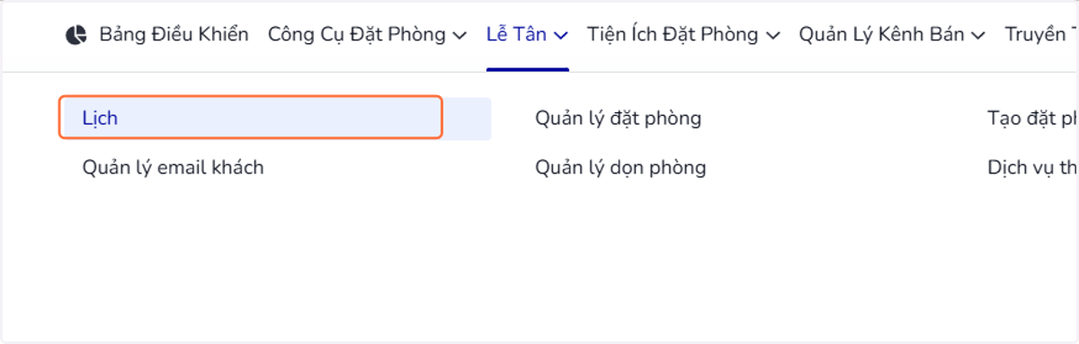 Chọn 'Lịch'