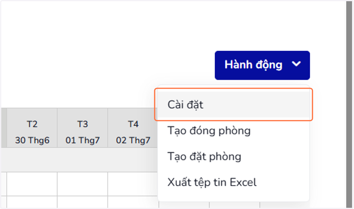 Chọn 'Cài đặt'