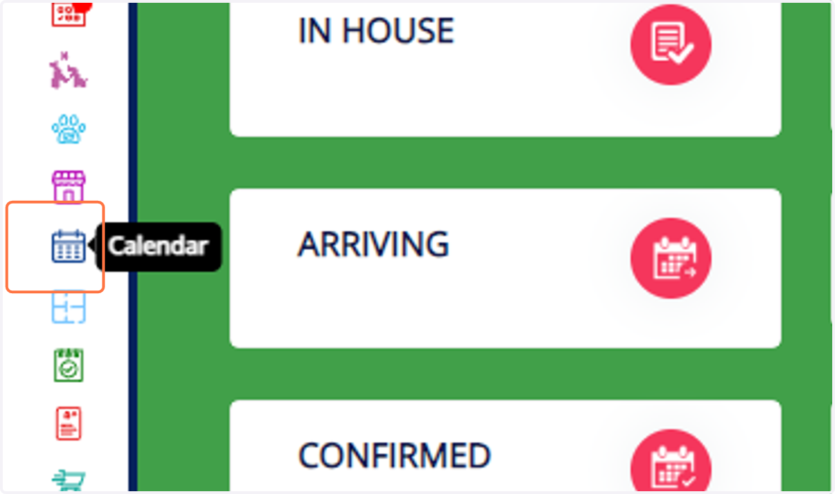 Click on "Calendar"
