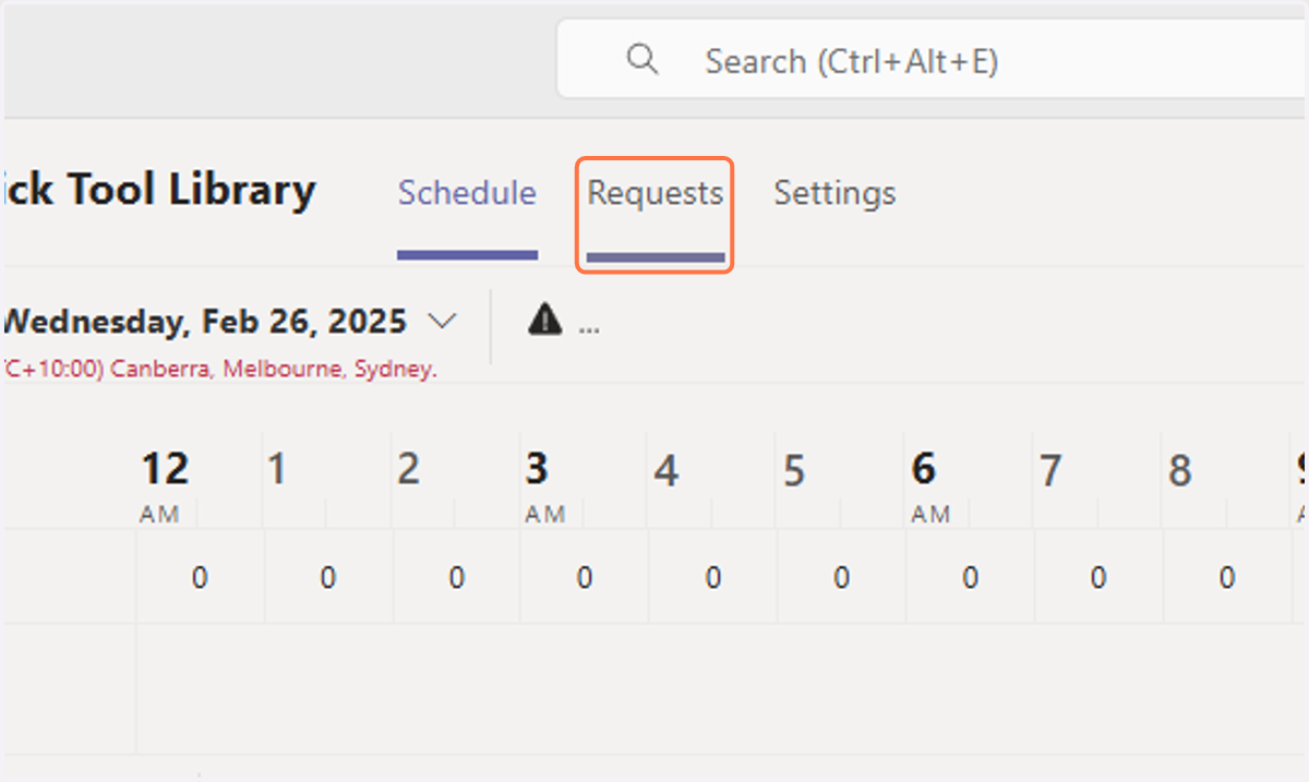 To Request Time Off, click on Requests