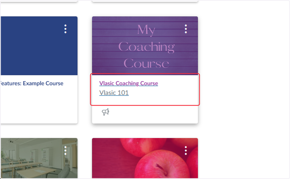 Course title and tile