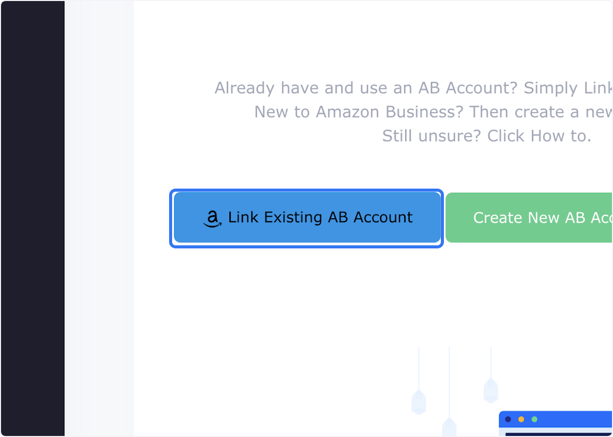 Click on  Link Existing AB Account