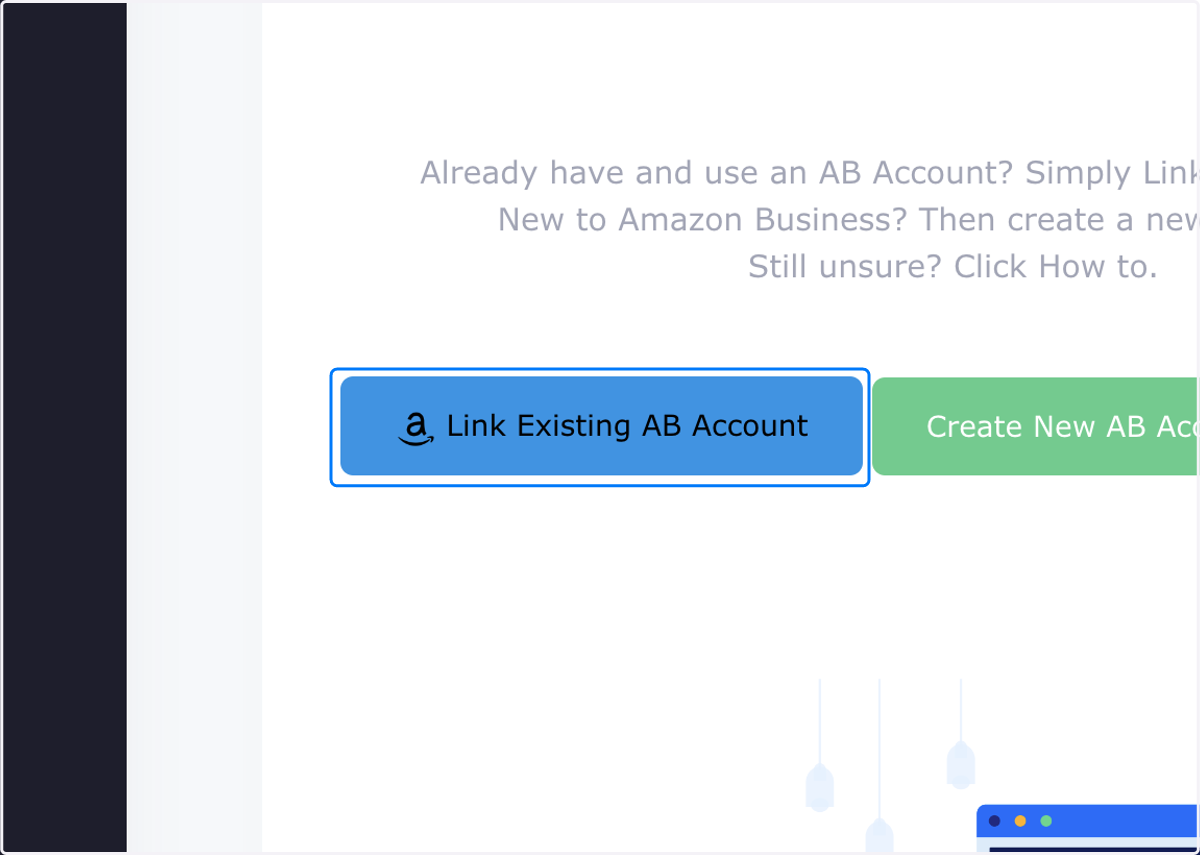 Click on Link Existing AB Account