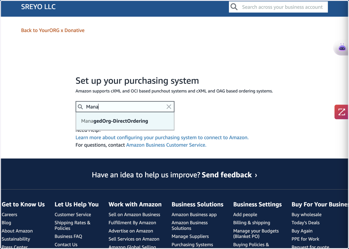 Click on ManagedOrg-DirectOrdering