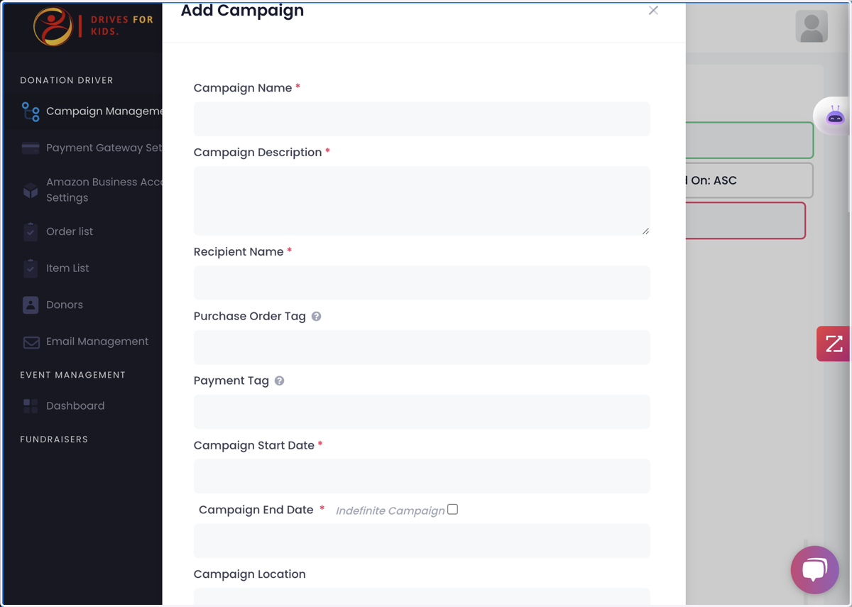Congratulations! You can now create your first campaign and add products!