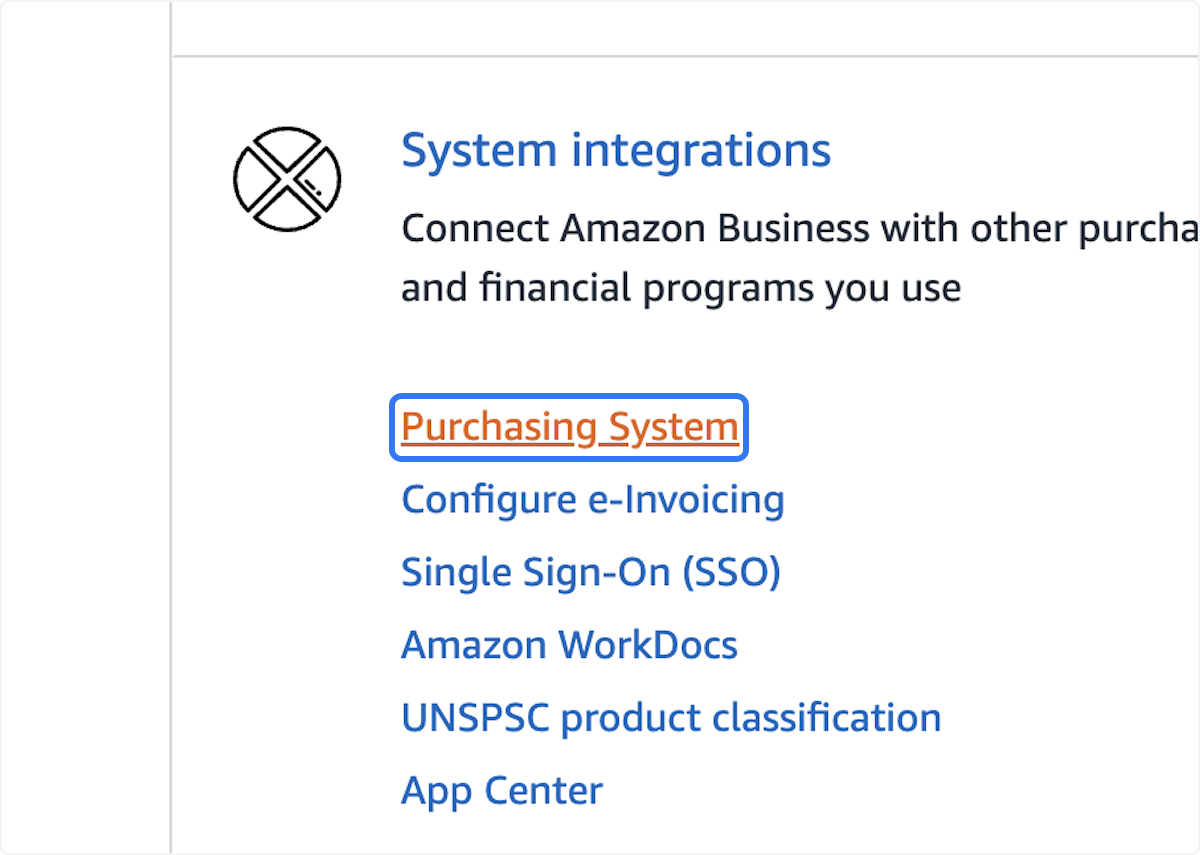 Click on Purchasing System