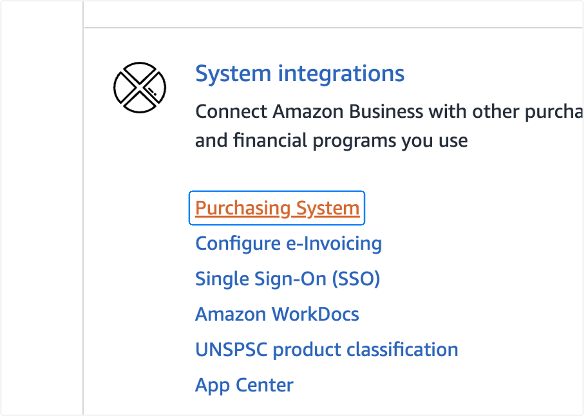 Click on Purchasing System