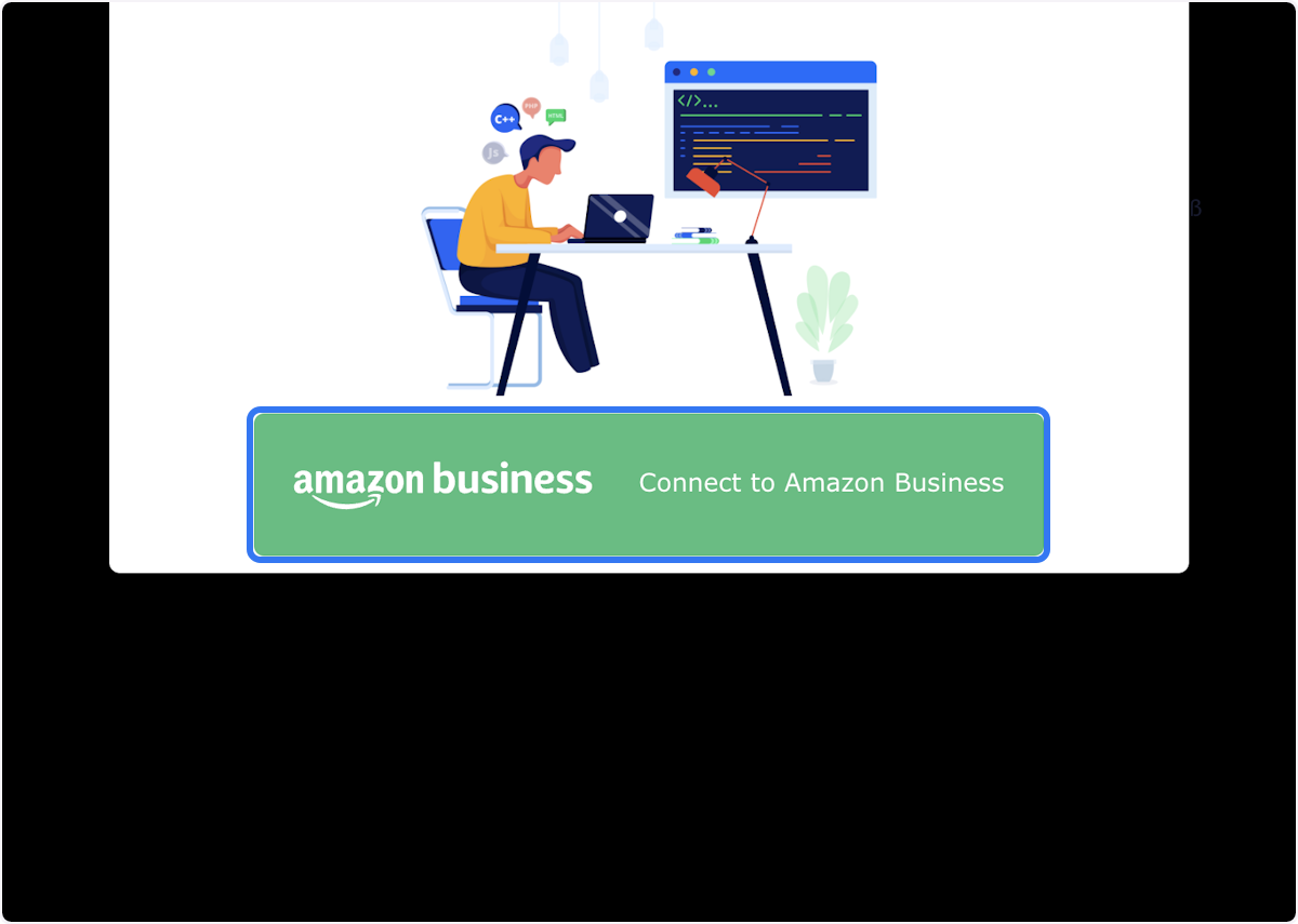 Click on  Connect to Amazon Business
