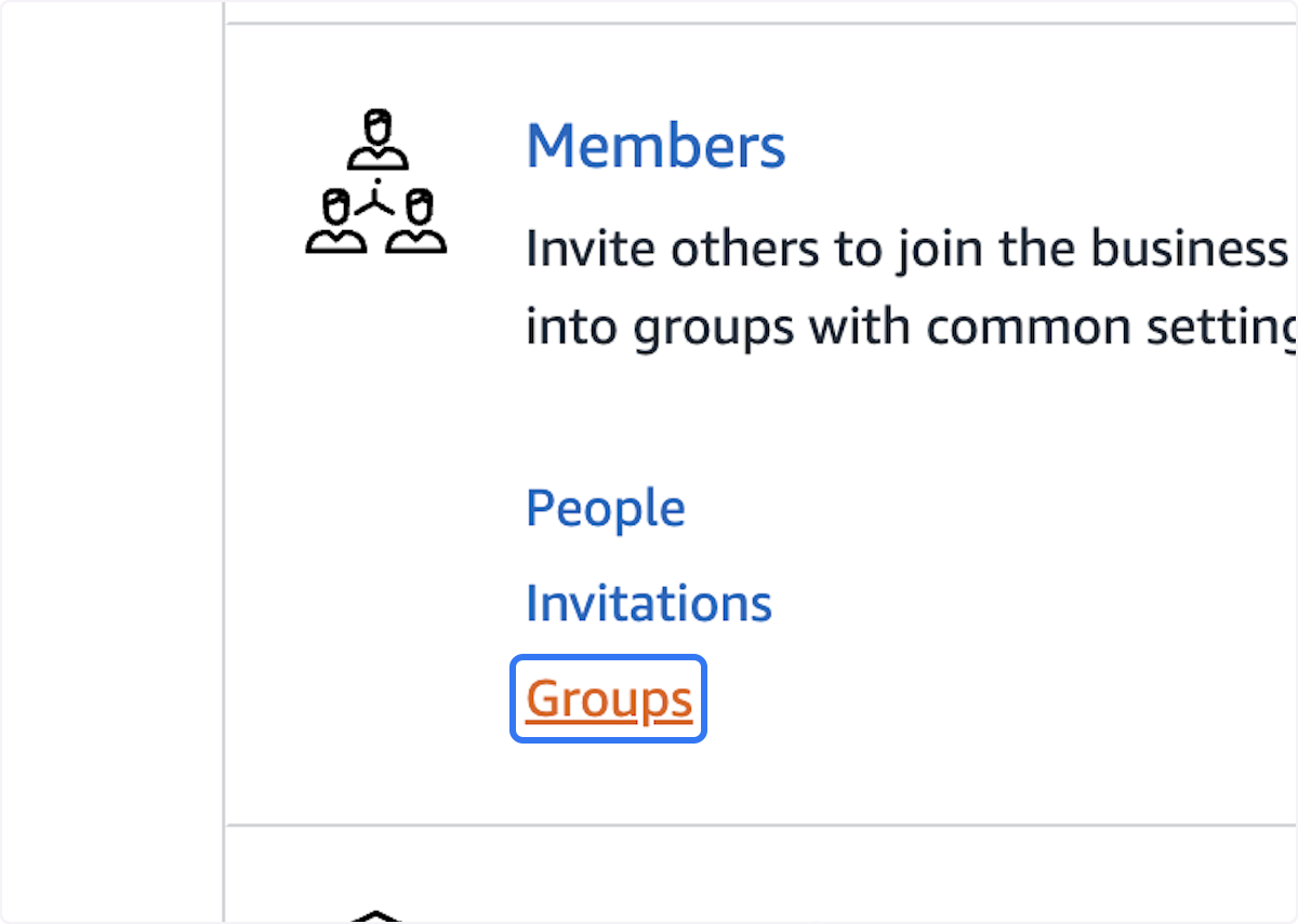 Click on Groups
