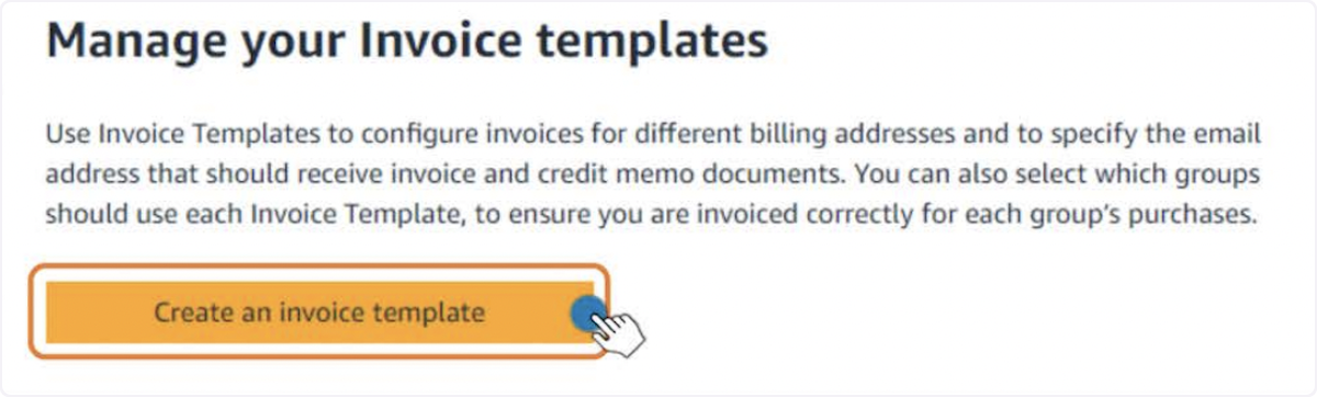 Manage Invoice Templates and Create New Template