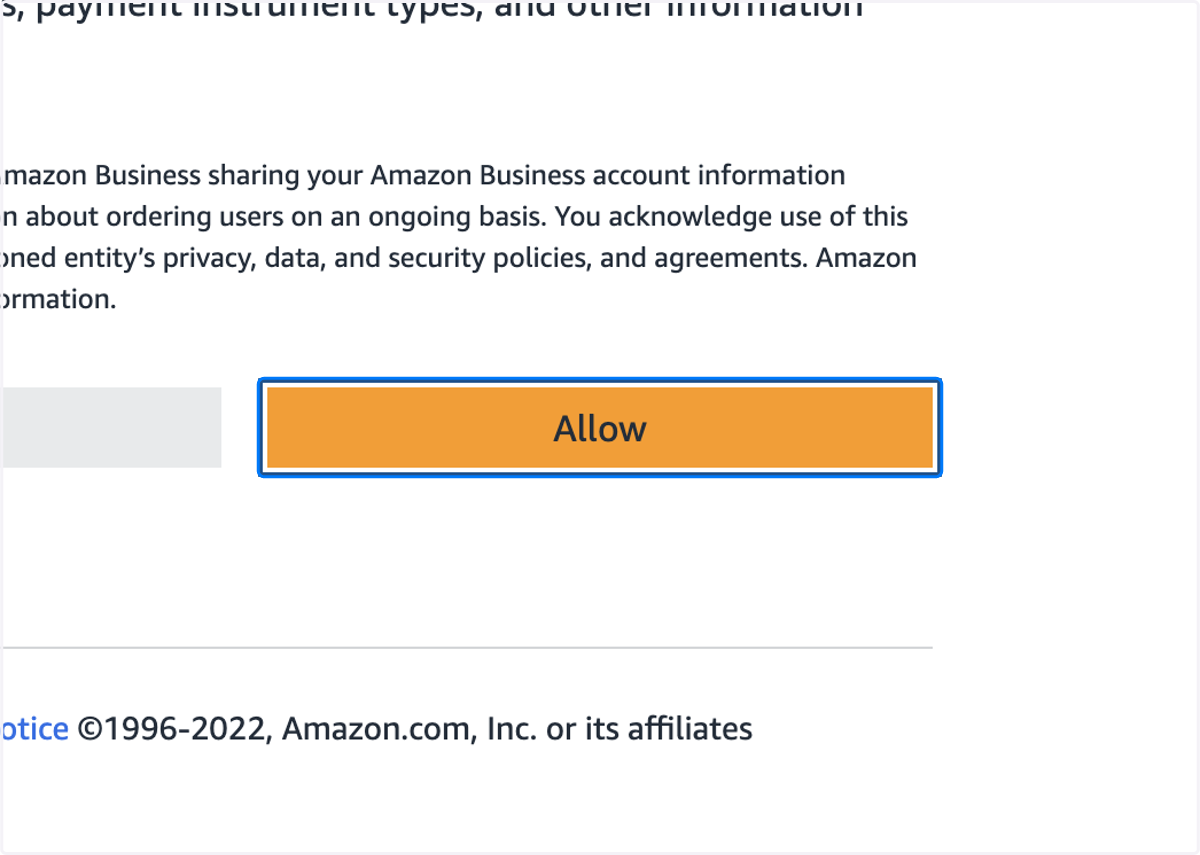 Click on Allow
