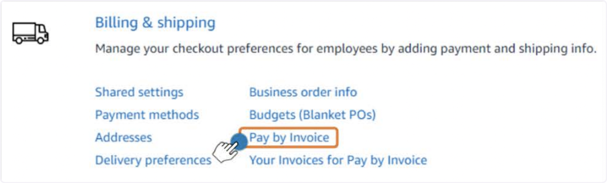 Click Pay by Invoice