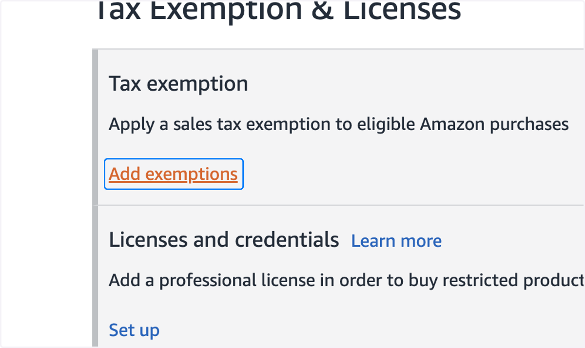 Click on Add exemptions