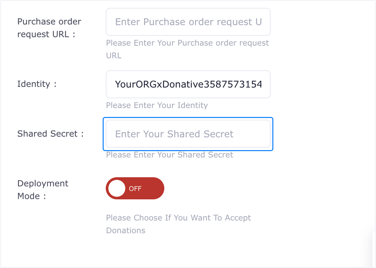 Click on sharedSecret