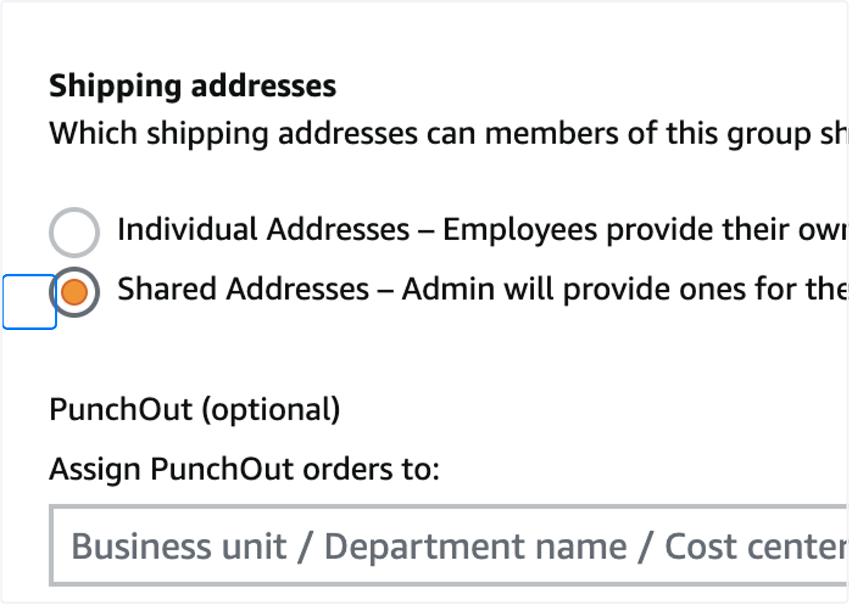 Select Shared Addresses