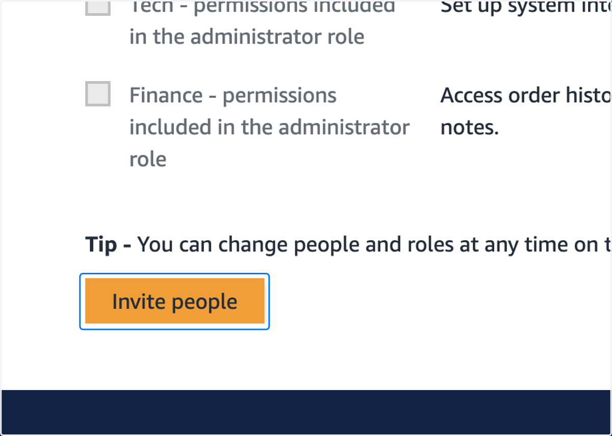 Click on Invite people