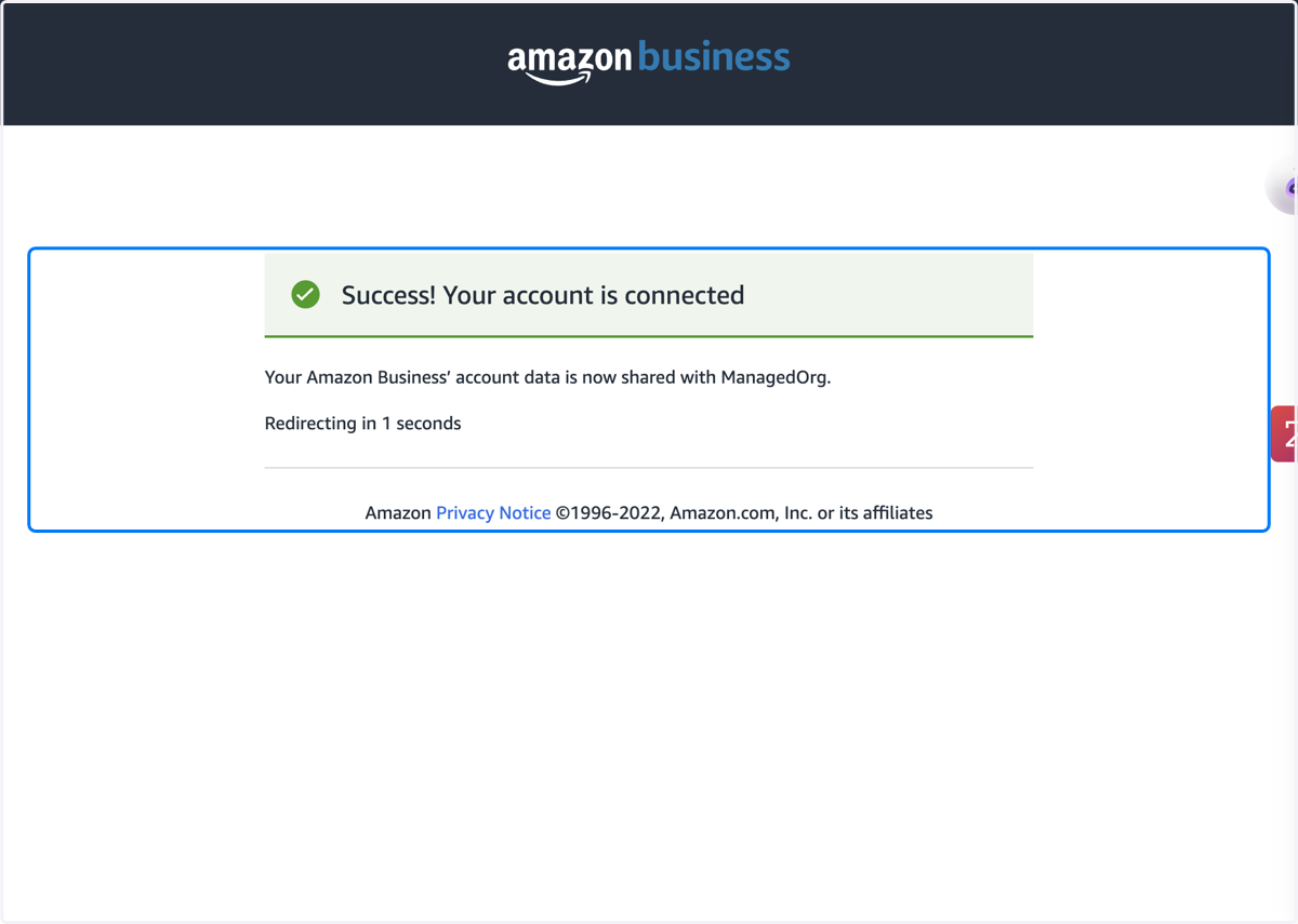 Success! Your account is connected…