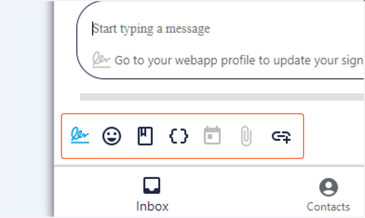Personalize the message with different features