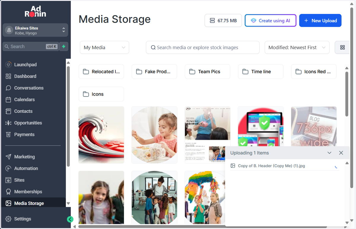 Double click the images (s) you want to add