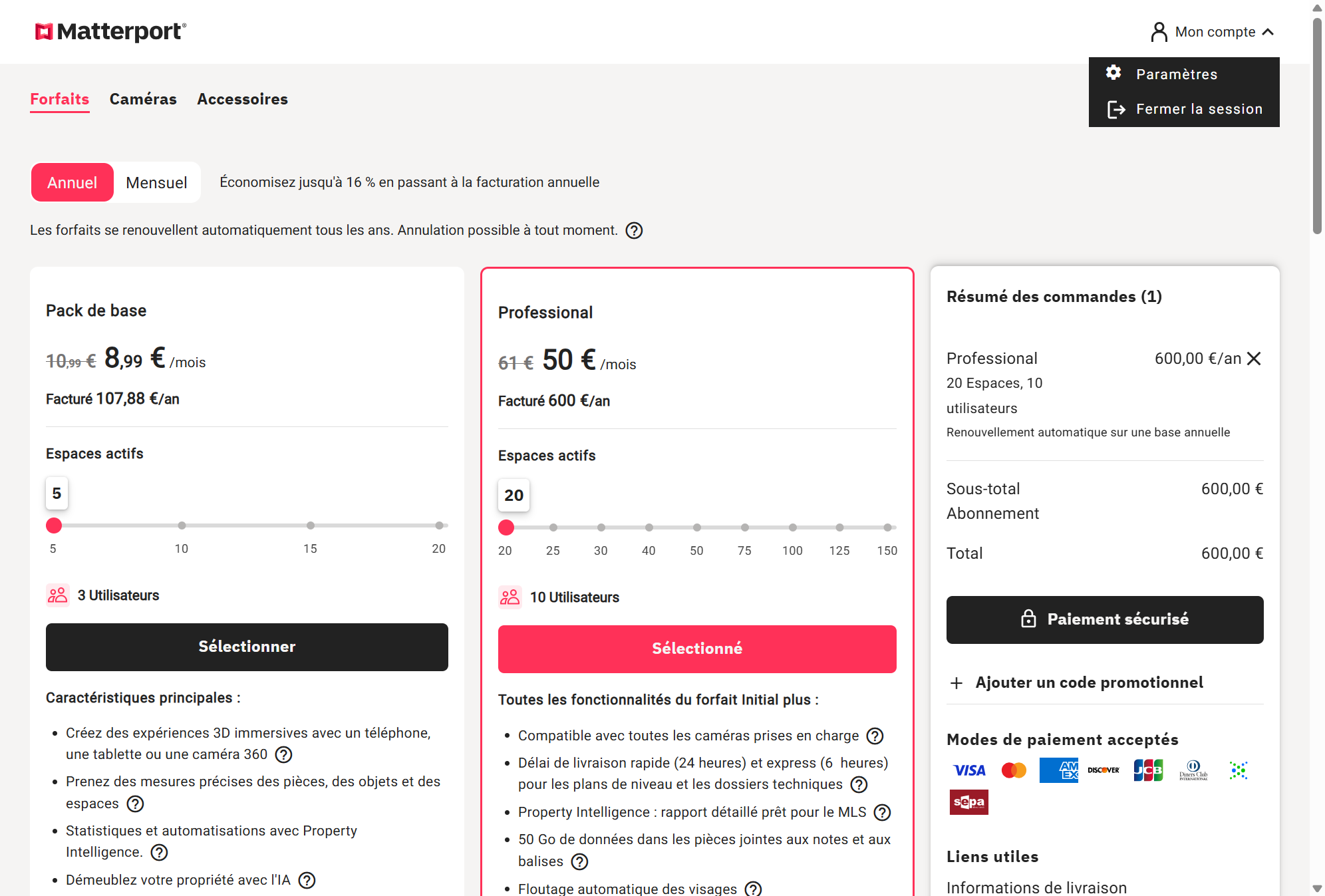Si vous êtes déjà connecté, cliquez sur "Fermer la session"