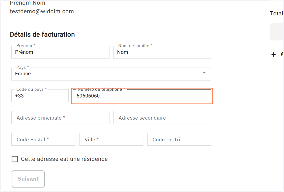Ajouter votre numéro de téléphone