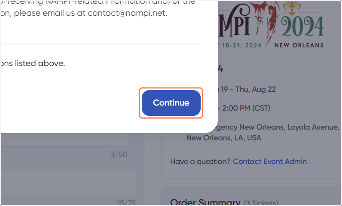 Click on Continue