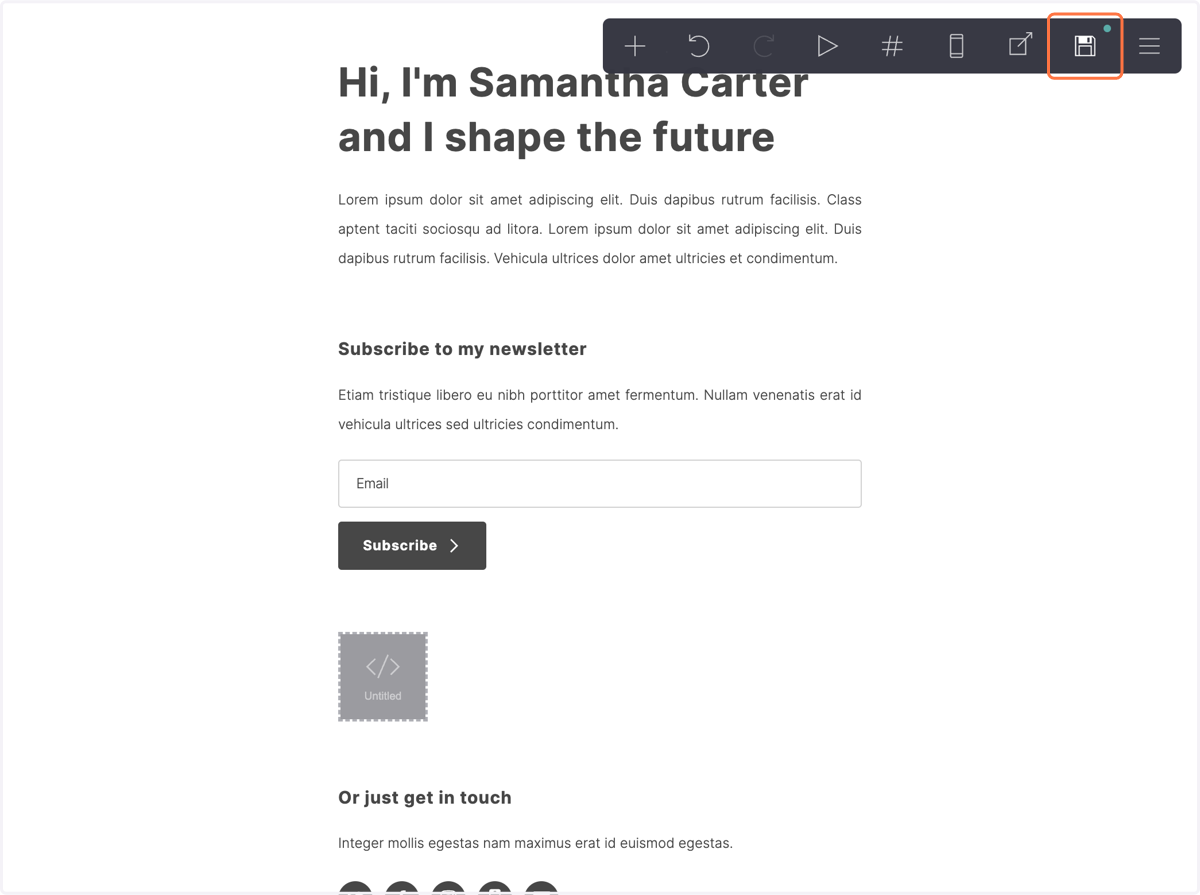 Click on Publish