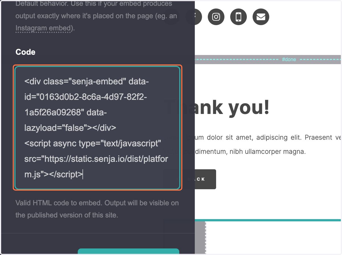 Paste your embed code