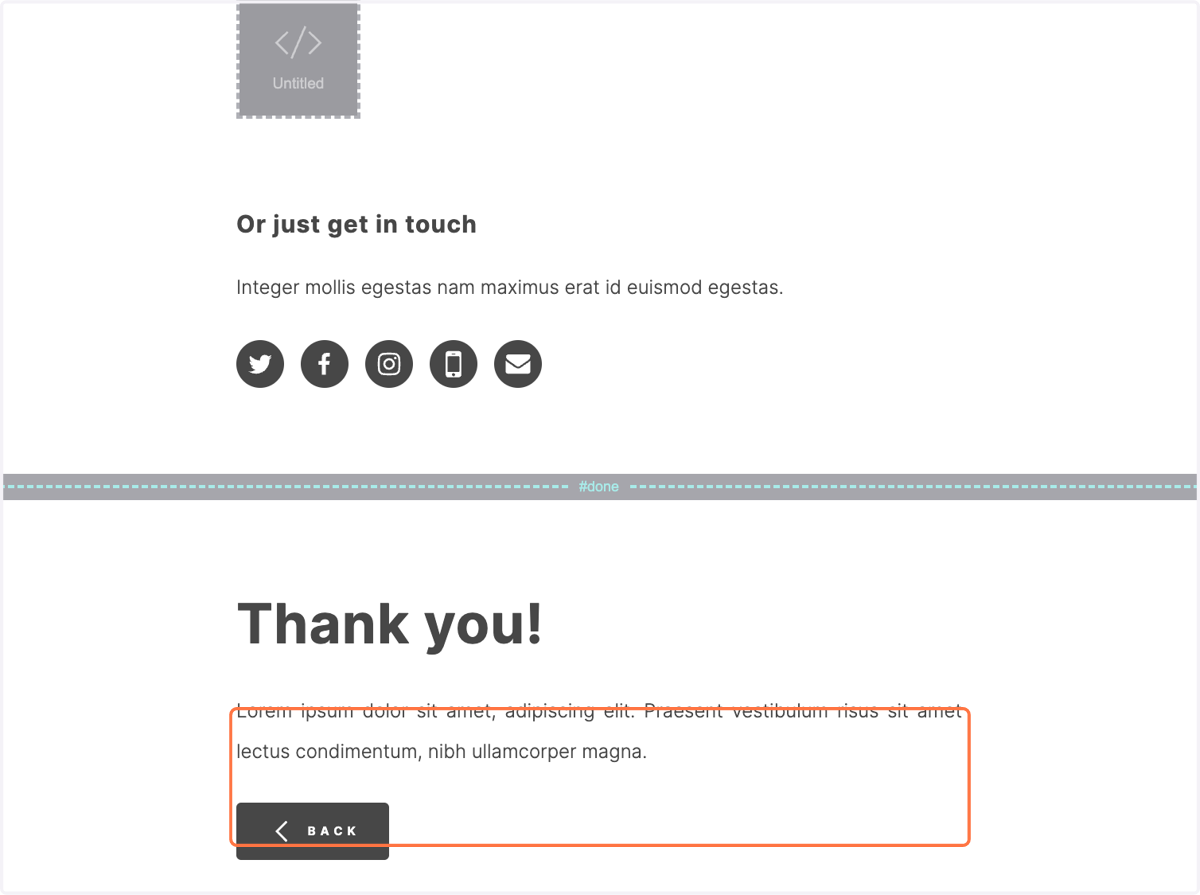 Drag the widget emebed element