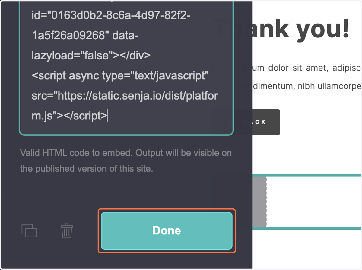 Click on Done