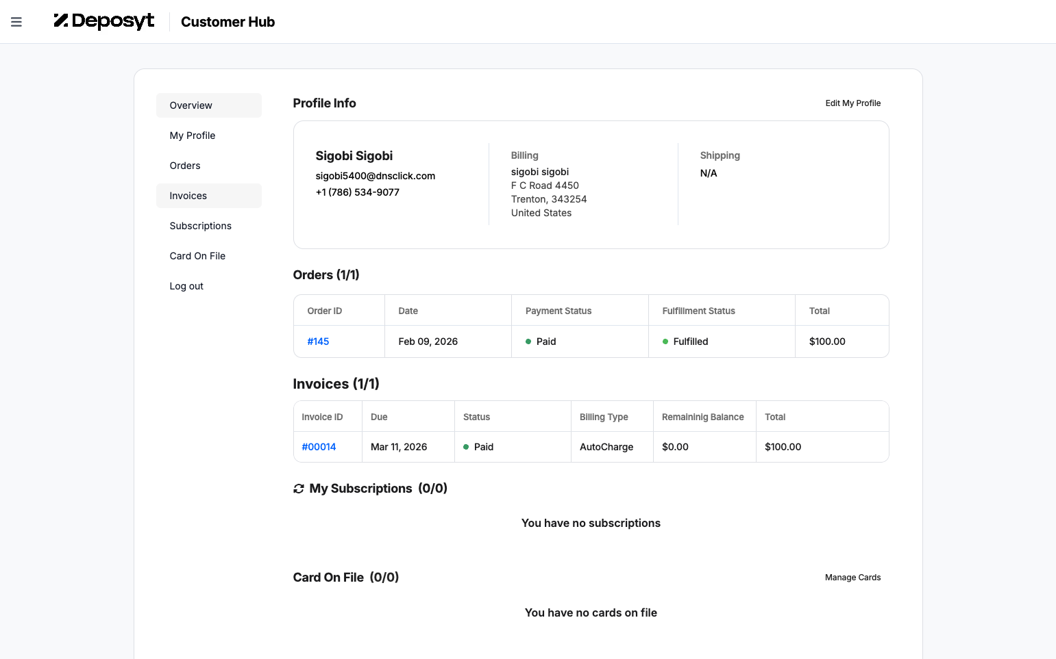 Accessing Invoices in the Customer Hub