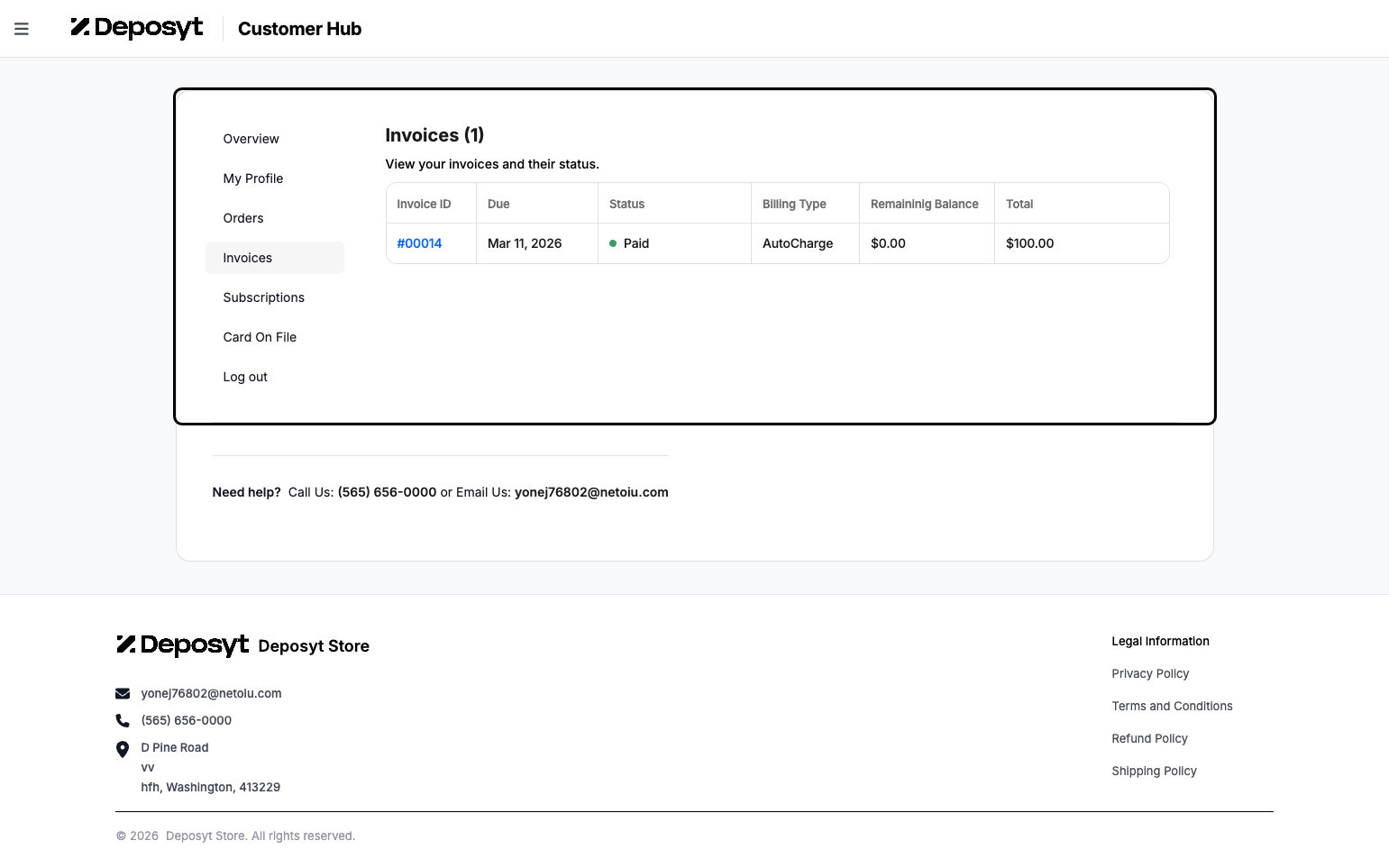 Step 5: You will now see the customer’s invoices.