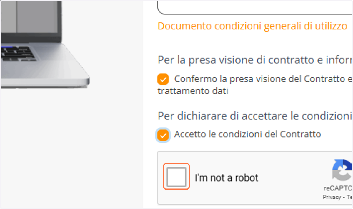 Abilita "I'm not a robot"