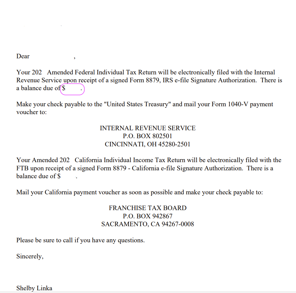 Look at your Tax Letter